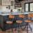 Gianantonio Swivel Pine Solid Wood Adjustable Height Counter Stool with Steel Frame-1630286134