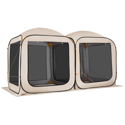 Tente moustiquaire - L 70,9 po x l 141,7 po x H 86,6 po - Acier - 1 pièce - Beige