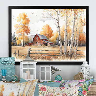 Path To The Barn V - Barn Landscape Canvas Wall Art