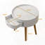 Table de chevet avec tiroir de rangement et pieds en chêne pour un usage domestique