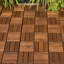 20 tuiles de terrasse en bois d'acacia - 12 po x 12 po, plancher de bois franc brun