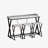 Long Dining Table Set with 3 Stools-1270958614