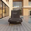 Ensemble de 2 chaises longues d'extérieur pliables en osier PE pliable pour la détente en plein air