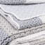 Ensemble de courtepointe réversible 100 % coton gris / taupe / crème Ethan-30012723