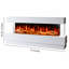 Evolution Fires Raphael Freestanding Electric Fireplace Suite | 1500mm 3-Sided LED Fire with White Stone Effect | Ideal for Feature Walls