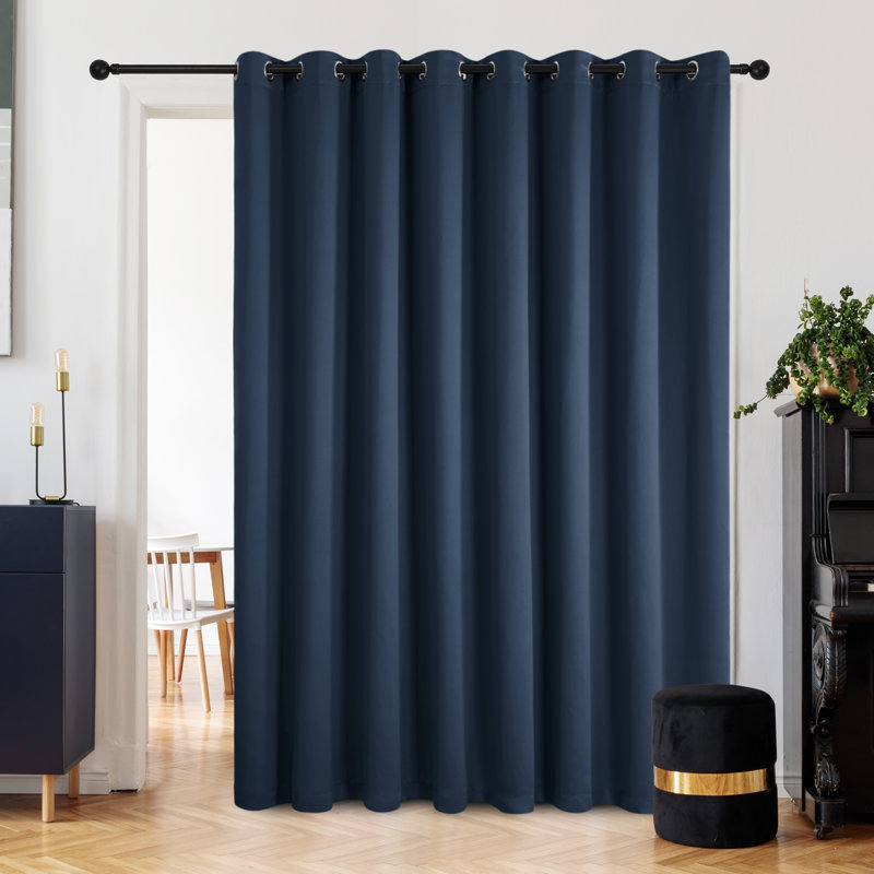 Blackout Curtain Single Panel, `100" W x 84" L, Pure White