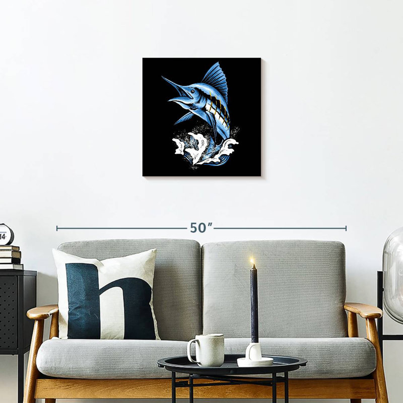 Brampt Jumping Marlin Fish, 20'' H x 20'' W