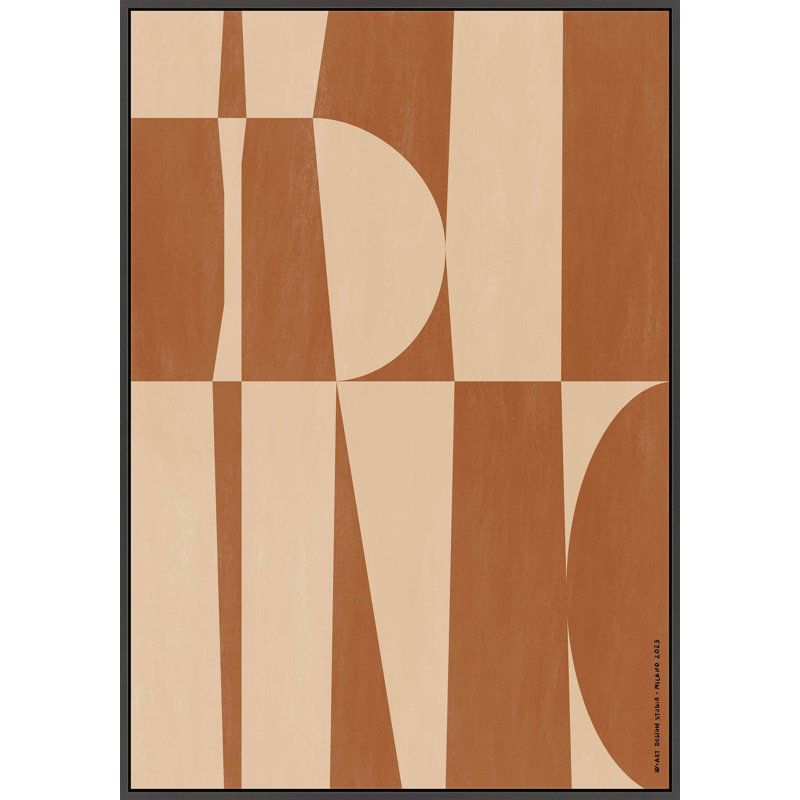 Hues of Geometry 1 by Romina Gadler - Framed Wall Art, Black Canvas Framed, 20" H x 14" W