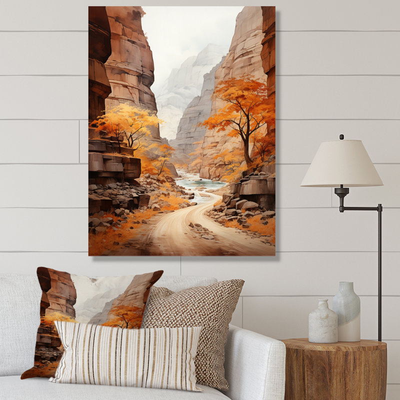 Perivolia Canyon Endless Journey II, reproduction d'art sur toile, H 32 po x l 24 po x P 1 po, Toile tendue
