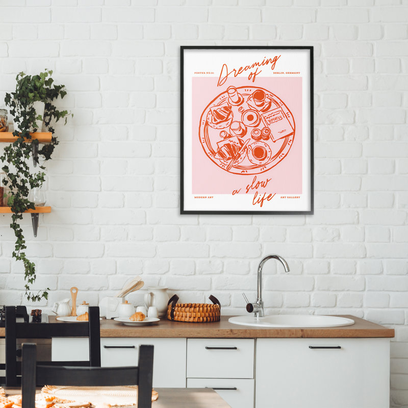Giclée encadrée Dreaming Of A Slow Life, design par The Prints Vibe, 20 x 16, Midnight Black Giclee Framed