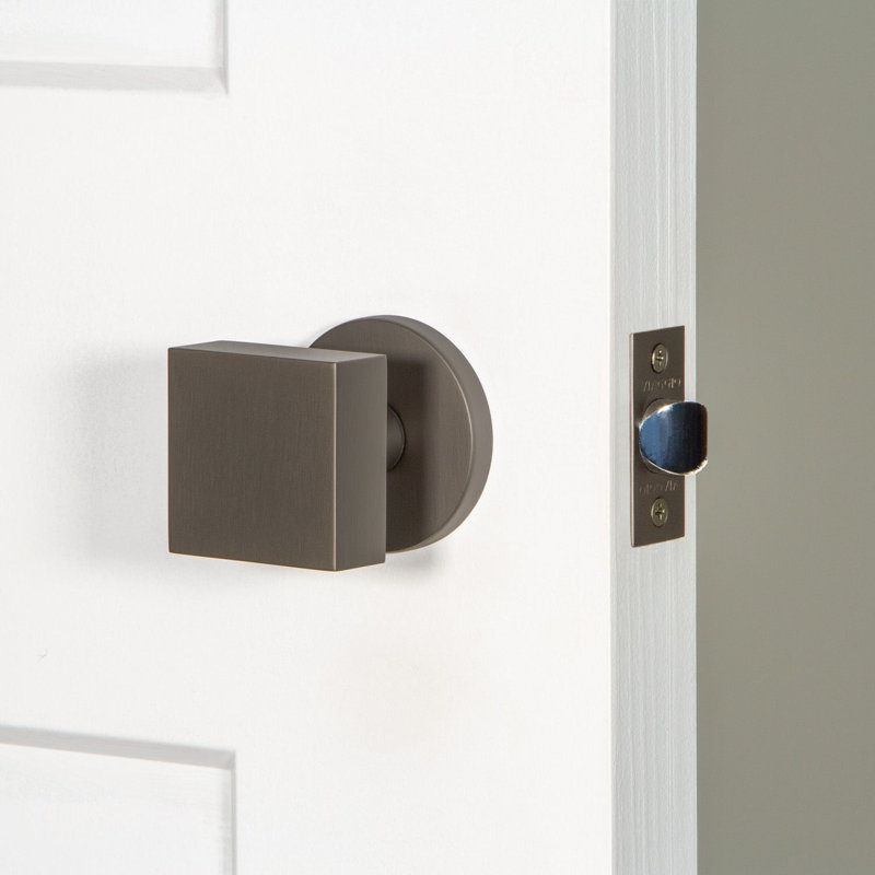 Rosace double Viaggio Quadrato avec bouton Quadrato, Gris titane, Cercle