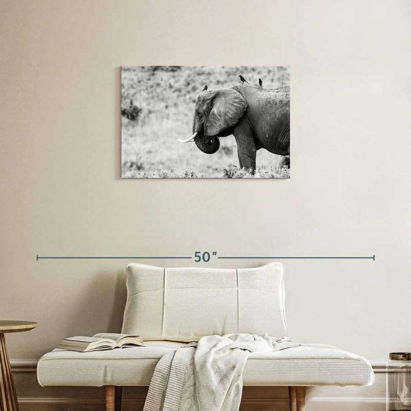 Elephant And Friends, 20" H x 30" W