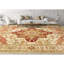 Tapis oriental rectangulaire en laine noué à la main crème / or clair / rouge-93233652