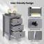 46cm W Manufactured Wood Bedside Table