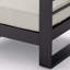 Causeuse d'extérieur, finition noire MP1 avec coussin beige Bay