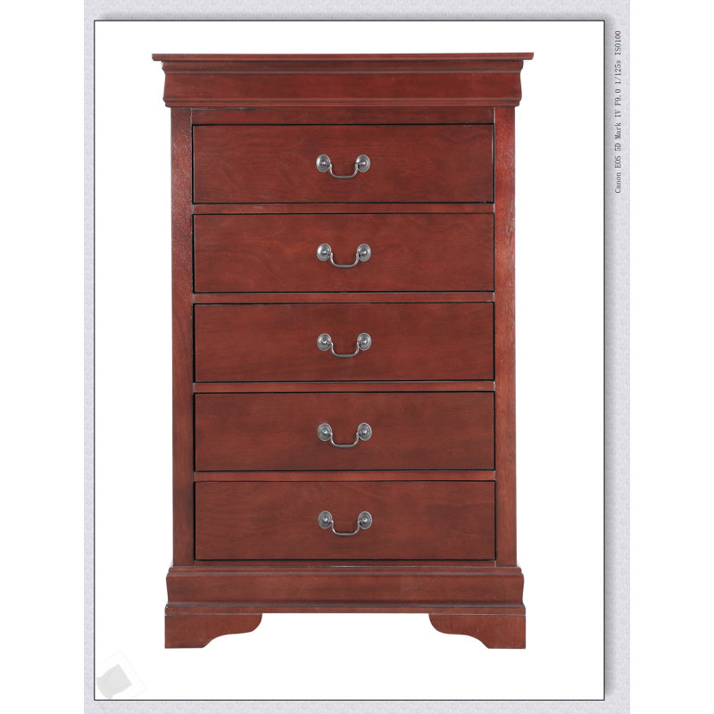 Commode Louis Phillipe G2100-CH, élégance traditionnelle avec fonctionnalité moderne et finition cerisier durable