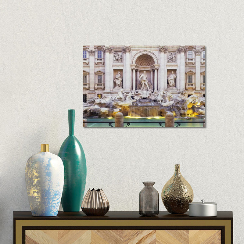 Fontaine de Trevi, Rome, Italie, giclée sur toile tendue avec châssis, H 12 po x l 18 po