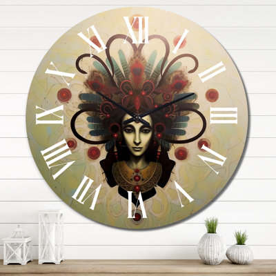 Horloge murale en métal Lady Erzulie Yoruba