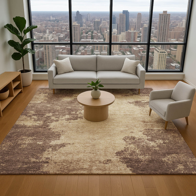 Premium Machine Washable Jakiyra AMF1902 Modern Rug, Rectangle 5' x 7'6"