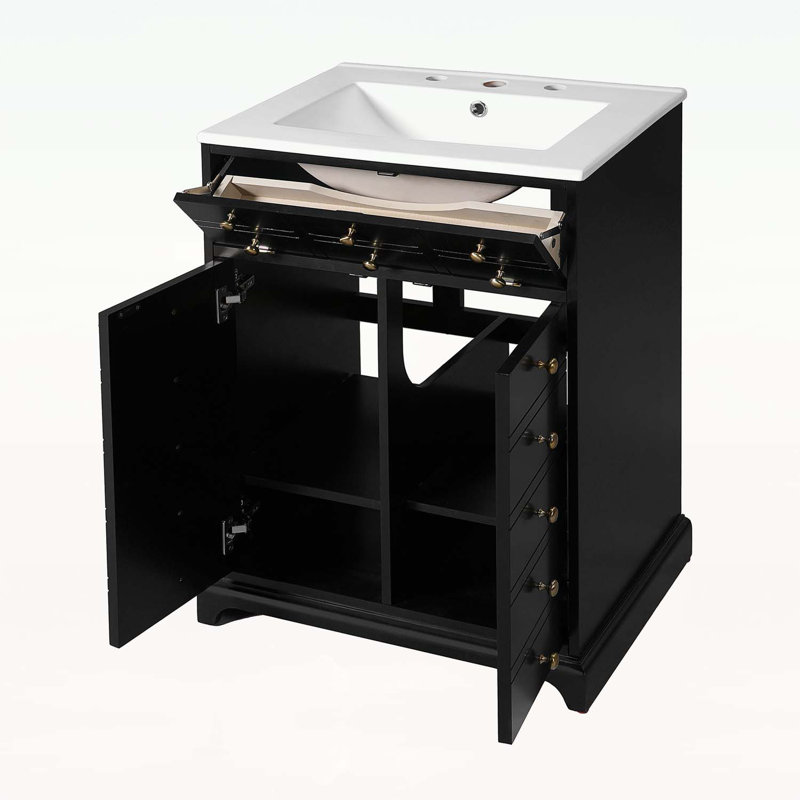 Meuble-lavabo sophistiqué avec rangement spacieux et design élégant pour une utilisation optimale