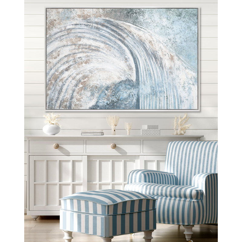 Sea Spray Print, White Framed, 27" H x 41" W