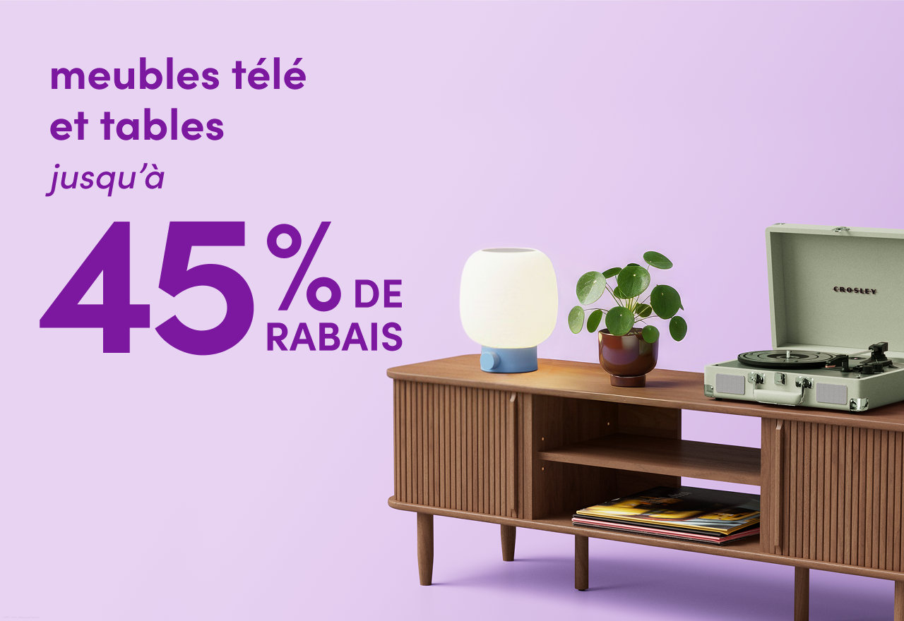 meubles télé et tables en solde