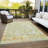 Machine Washable Indoor/Outdoor Xhevrie Sage Rug-1324546907