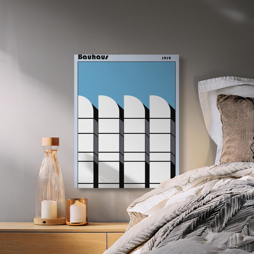 Bauhaus 1919 Canvas Wall Art, Geometric Print, Modern Decor, Gallery Wrapped, Ready to Hang, Archival Quality, Statement Piece