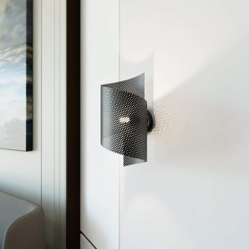 Chiharu Flush Mounted Sconce, Black