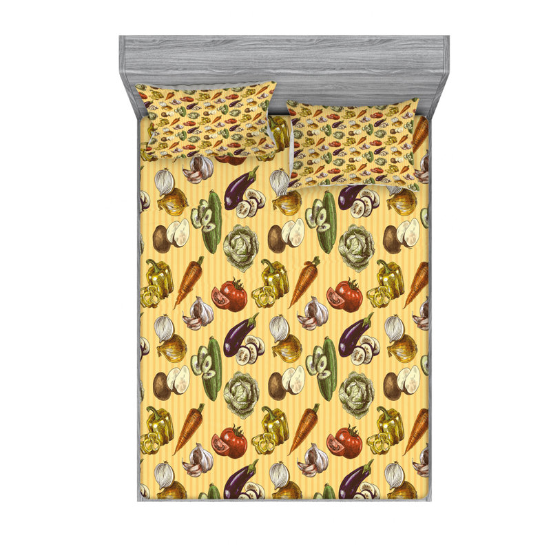 Microfiber Sheet Set, Queen Sheet Set with Fitted Sheet