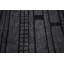 Tapis marocain moderne à rayures noires et bleues 9 x 13