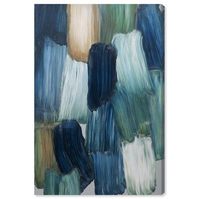 Riptide I Blue Art Canvas Print by Art Remedy