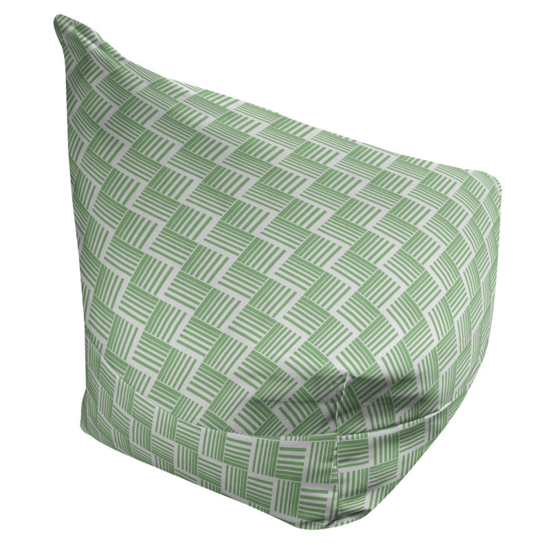 Bean Bag Cover, Green, 38" H x 42" W x 29" D, No Fill