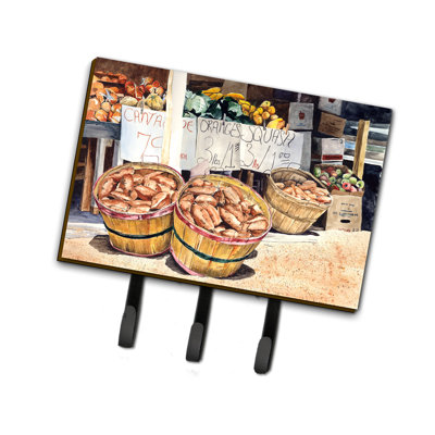 Metal Wall Organizer with Key Hooks