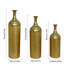 Ensemble de 3 vases décoratifs en métal, vases de sol à motif de feuilles d'or, grands vases dorés pour la décoration intérieure, décoration de salon et d'entrée