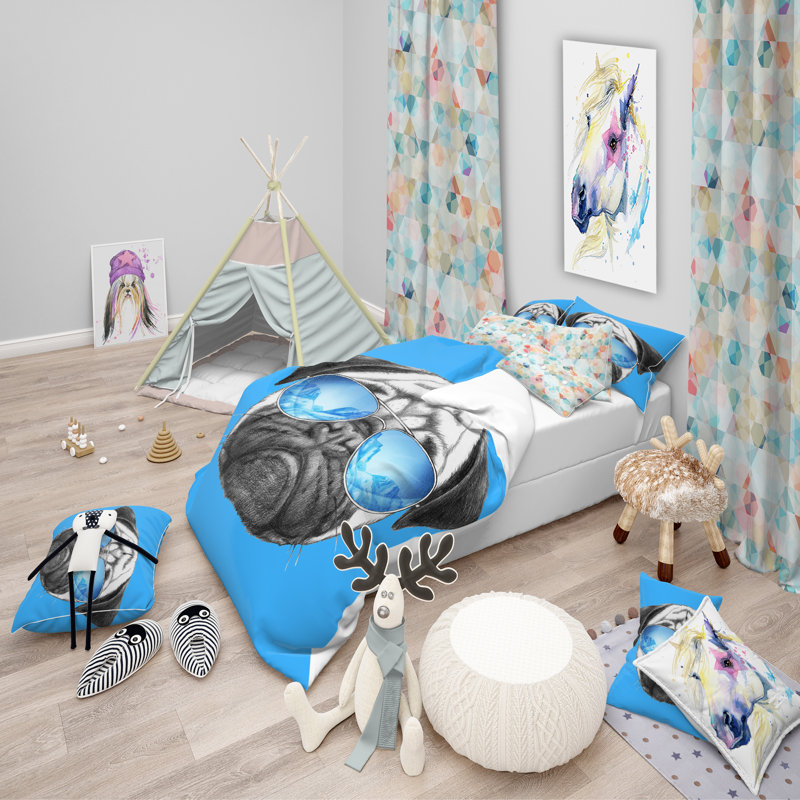 Ensemble de housse de couette moderne et contemporaine, Housse de couette très grand + 2 taies décoratives