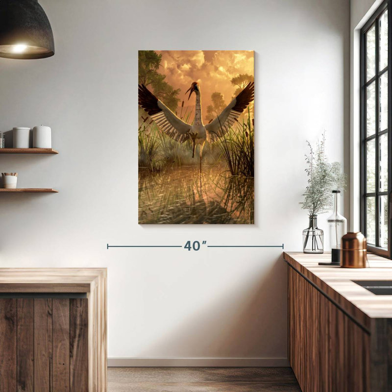 Brampt Sandhill Crane, 39" H x 26" W