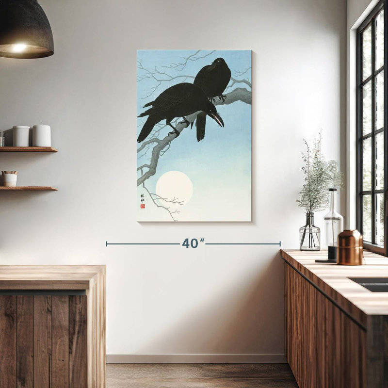Brampt Crows In Moonlight, 39" H x 26" W