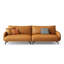 Canapé modulaire orange en cuir véritable-1796762290-1796762291