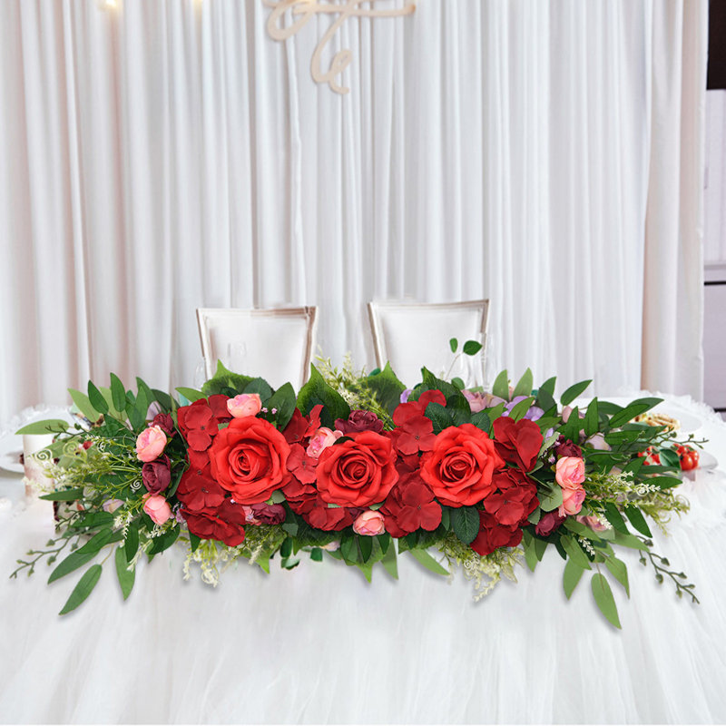 Kondieu 25,6 pouces Artificielle pivoine rose fleur porte avant pivoine florale arche guirlande guirlande hortensias feuilles couronne pour mariage arche porte d'entrée hortensias eucal