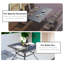 Square Metal Outdoor Dining Table With Umbrella Hole , 94cm cm W 94cm cm D