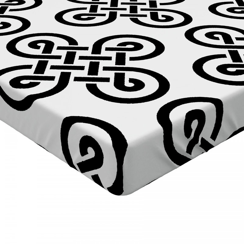 Microfiber Geometric Fitted Sheet, Full/Double Fitted Sheet