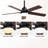 42 Inch Modern Ceiling Fan With LED Light 5 Blades Remote Control Reversible DC Motor Black For Bedroom-1019241036-1019241034