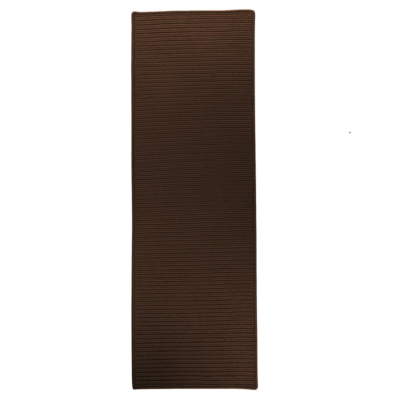 Tapis brun tressé Callie, Tapis de couloir 2 pi 4 po x 11 pi
