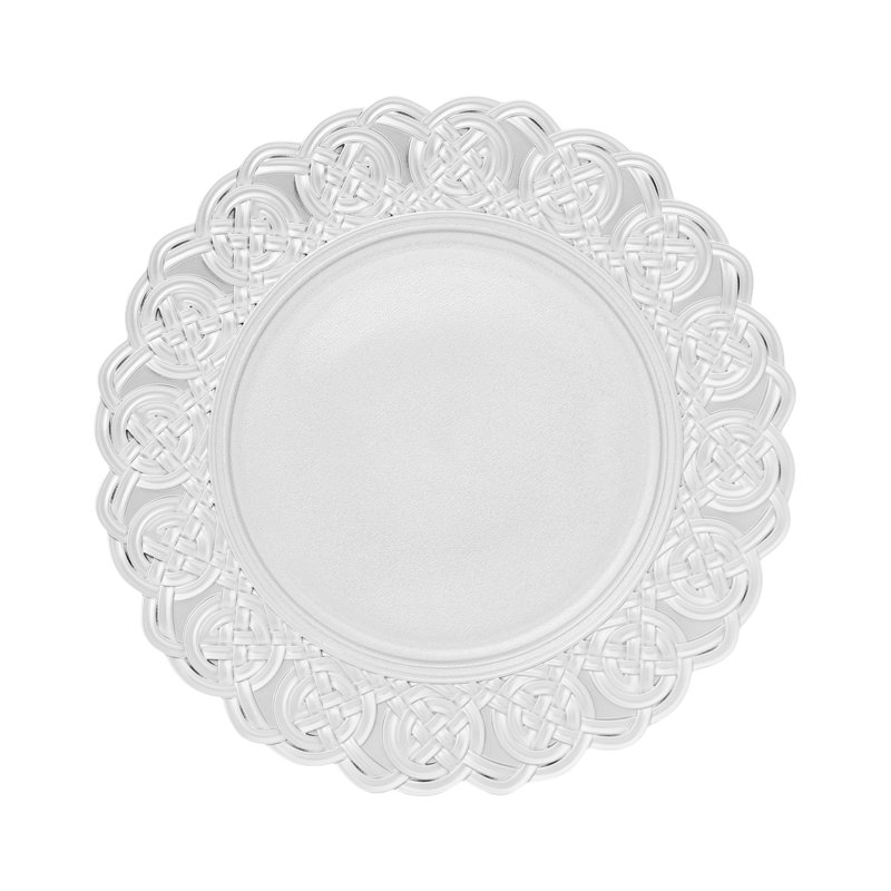 Assiettes de présentation rondes de 13 po, Argent argent