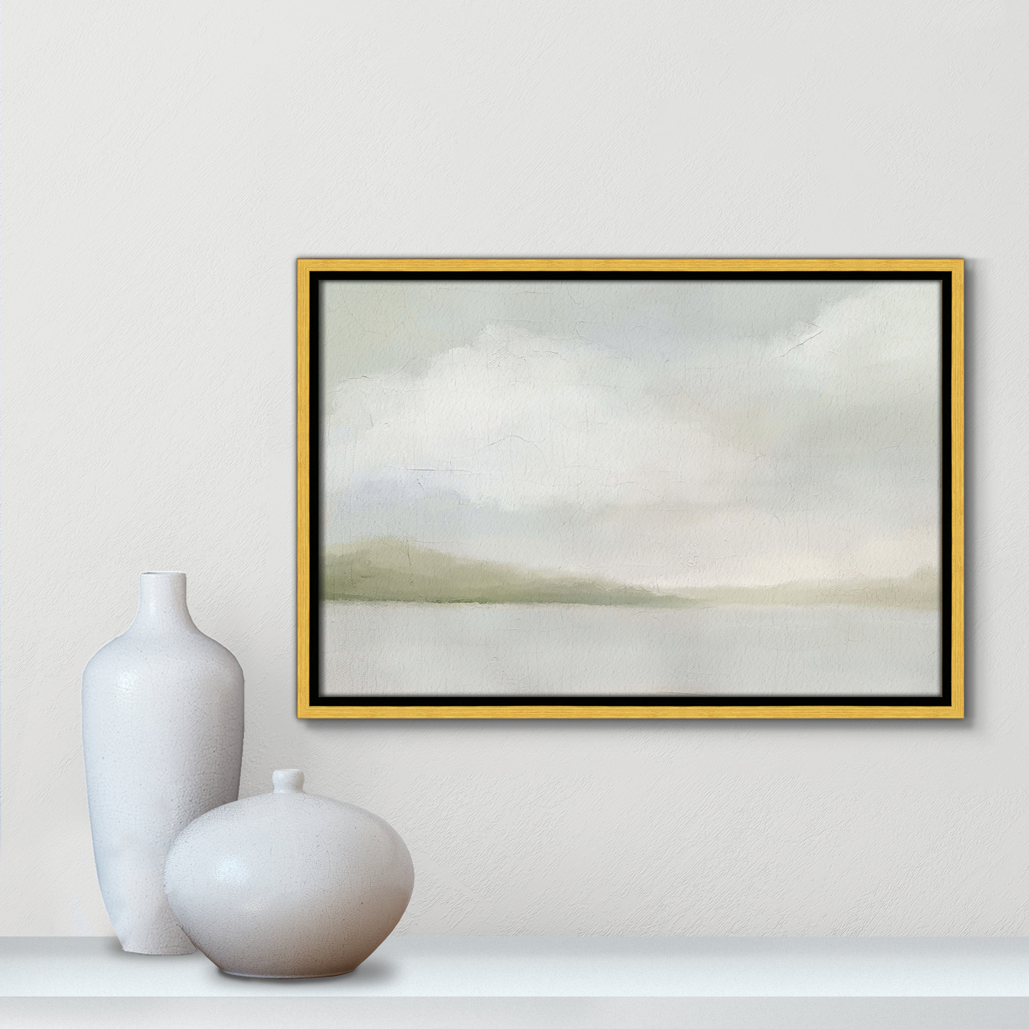 A Tranquil Morning, Gold, 13.5" H x 19.5" W