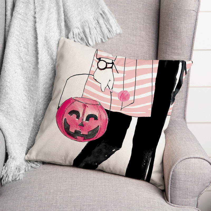  Housse et insert de coussin carré rose, 18" x 18"