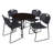Kee 36" L Round Breakroom Table and Chair Set-73411786-73411785