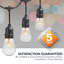 Guirlande lumineuse d'extérieur à 8 ampoules de 24,5 po Rentas