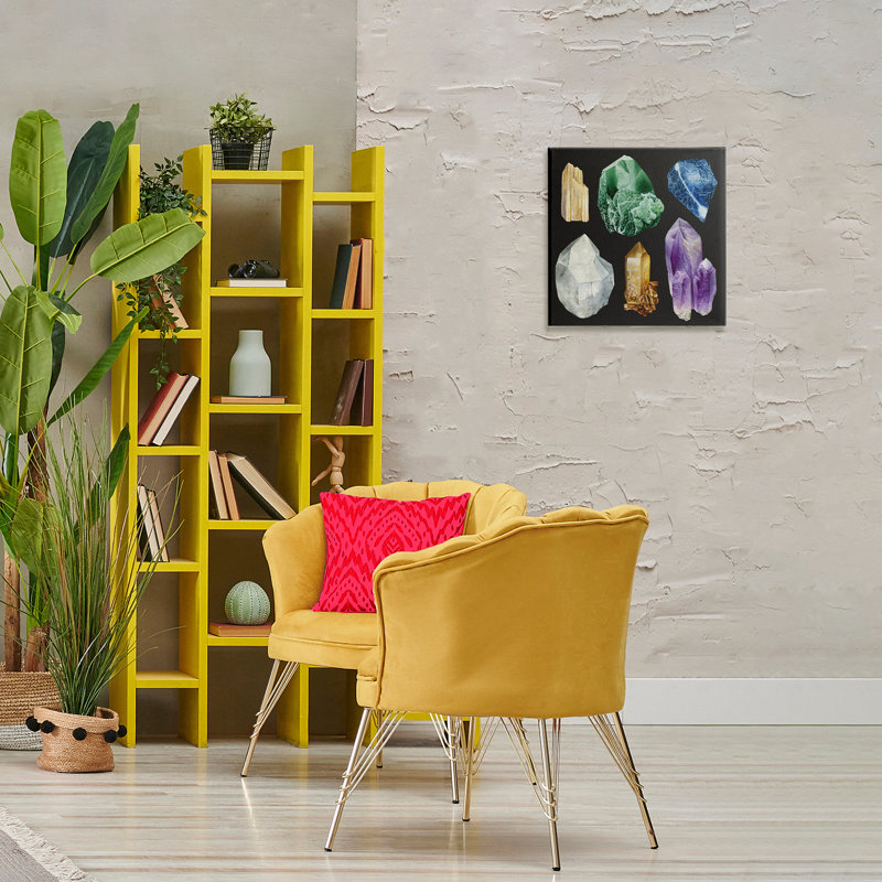 Art mural naturel sur pierres naturelles variées par Grace Popp, H 17 po x l 17 po